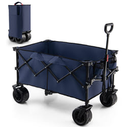 Folding Trolley Collapsible Wagon Camping Cart with Adjustable Handle