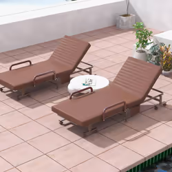Folding Single Sofa Bed with Mattress Adjustable Portable Sleeper Bed W/ Wheels