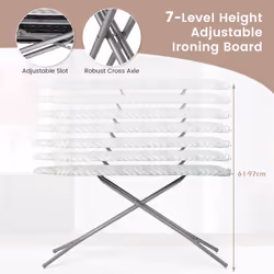 Foldable Ironing Board Height Adjustable W / Extra Ironing Board Cover