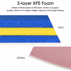 3 Layer Floating Water Mat Buoyancy Pad Swimming Pool Float Mat W/Rope
