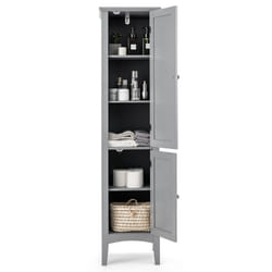 5 -Tier Bathroom High Storage Cabinet Freestanding Organizer 2 Shelves
