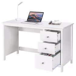 Modern Computer Desk Wood PC Laptop Table Writing Workstation3 Drawers