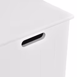Wooden Laundry Cabinet Hamper Chest White Storage Cupboard BinWith Lid