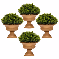 4 Pack Artificial Plants Small Faux Pine Cone Trees Indoor Fake Plants