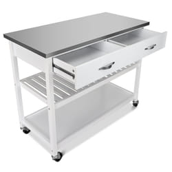 Kitchen Trolley Cart Rolling Island Cart Serving Cart Large Storage