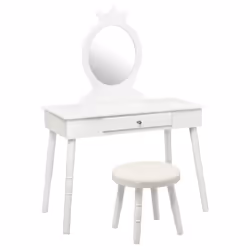 Kids Vanity Makeup Table Set Princess Vanity Table Chair Set Dresser