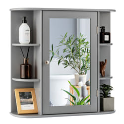 Mirrored Bathroom Cabinet Wall-mounted Storage Cabinet w/ Shelves