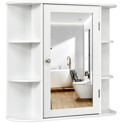 Mirrored Bathroom Cabinet Wall-mounted Storage Cabinet w/ Shelves