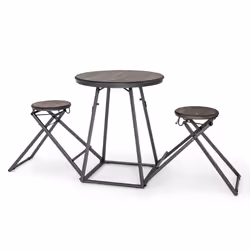 3-Piece Round Table and Stool Set Modern Table and Chairs Set for 2