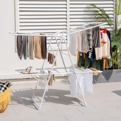 2-Tier Clothes Drying Rack Folding Dryer Stand Drying Rails