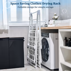 2-Tier Clothes Drying Rack Folding Dryer Stand Drying Rails
