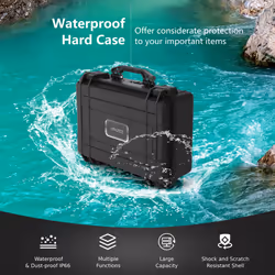 Waterproof Hard Case Storage Secure Box Camera Case with Foam Insert