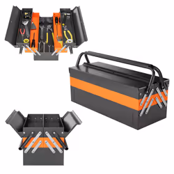 5- Tray Folding Tool Box Organizer Garage Household Tool Storage Chest
