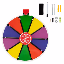 38cm Wall Mounted Spinning Wheel 10-Slot Prize Colorful Spinning Wheel