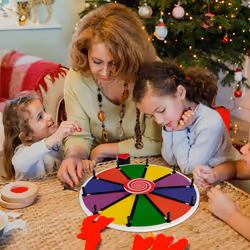38cm Wall Mounted Spinning Wheel 10-Slot Prize Colorful Spinning Wheel