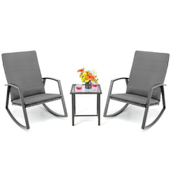 3 Pieces Patio furniture Set  Outdoor PE Rattan Conversation Set