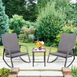 3 Pieces Patio furniture Set  Outdoor PE Rattan Conversation Set
