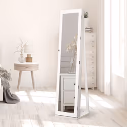 Jewelry Cabinet Free Standing  Armoire 2-in-1 Lockable Jewel Organizer
