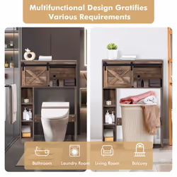 Over The Toilet Storage Cabinet Freestanding Bathroom  Storage Shelves