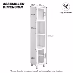 Tall Bathroom Storage Cabinet Freestanding Slim Tower Cabinet