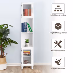 Tall Bathroom Storage Cabinet Freestanding Slim Tower Cabinet