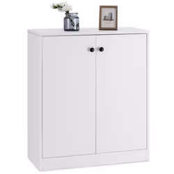 2-Door Storage Cabinet Modern Accent Cabinet Storage Organizer
