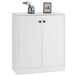 2-Door Storage Cabinet Modern Accent Cabinet Storage Organizer