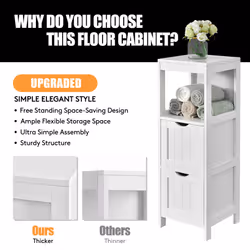 Bathroom Floor Cabinet Multifunctional Side Storage Cabinet Simple