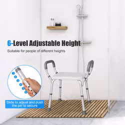 Adjustable Bath Stool Bath Chair Shower Bench Anti-Slip Shower Chair