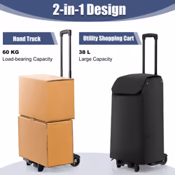 Folding Utility Cart Portable Hand Truck Rolling Storage Shopping Cart