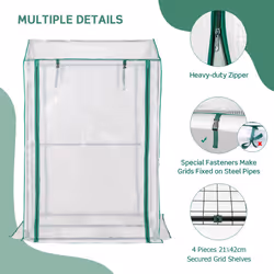 Outdoor Mini Portable Walk-in Garden Greenhouse Large Garden Hot House
