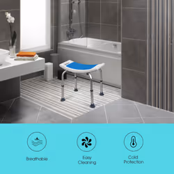 Adjustable Lightweight Shower Bench Shower Stool Bathtub Stool Seat
