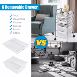 Multipurpose Mobile Rolling Utility Storage Drawer Organizers Cart