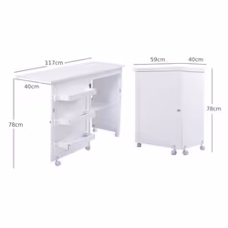 Folding Sewing Craft Table Multifunctional Sewing Machine Cart Table