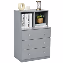 3 Drawers with 2 Cubbies Chest Dresser Organizer Storage Dresser