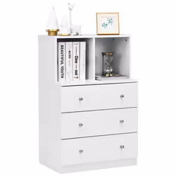 3 Drawers with 2 Cubbies Chest Dresser Organizer Storage Dresser