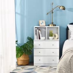 3 Drawers  with 2 Cubbies Chest Dresser Organizer Storage Dresser
