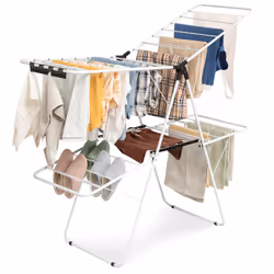 2-Tier Clothes Rack Foldable Clothes Airer Hanger Standing Drying Rack