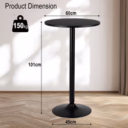 Modern Round Top Pub Bar Table Standing Bistro Circular Cocktail Table