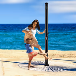 218CM Solar-Heated Shower Outdoor Shower 2-Section Freestanding Shower
