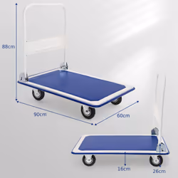 Folding Platform Truck Metal Push Dolly Cart Heavy-Duty Hand Truck