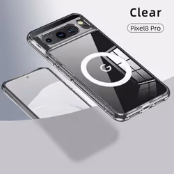 For Google Pixel 8 Pro 7 7A Magsafe Case Magnetic Wireless Charging Translucent Frosted Shockproof Acrylic Bumper Cover for P ...