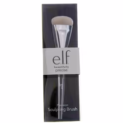 e.l.f. 85313, Concealer brush, Rounded, Dense, Synthetic, Silver, White, Women