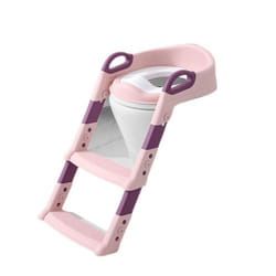 Children&apos;s Toilet Seat With Stairs Toilet Training Foldable And Portable Step Stool For Children Or U-v-o-shaped Toilets Potty Trainer Non - pink