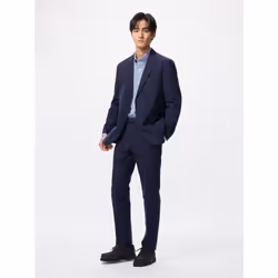 Uniqlo Japan Impressive Pants Cotton Like - 69 NAVY/85