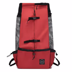 Breathable Dog Carrier Bag Outdoor Travel Puppy Medium Dog Backpack Portable Reflective Pet Carrier Bags Pet Carrying - red,  ...
