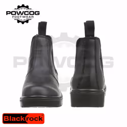 BLACKROCK CHELSEA DEALER BOOTS Black Leather Slip On Steel Toe Safety Work - 6