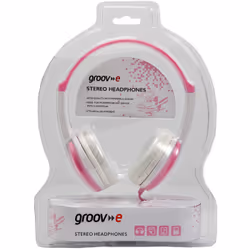 Groov-e GV-590-PW Headphones Wired Head-band Music Pink, White
