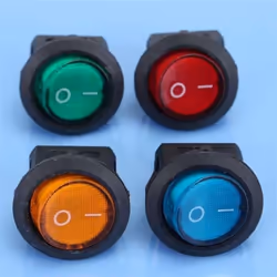 10pcs 4Color 3Pins LED Light Boat Rocker Switches Car ON/OFF Rocker Toggle Switch - green