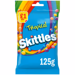 Skittles Tropical Bag 125g ( Pack of 12 )